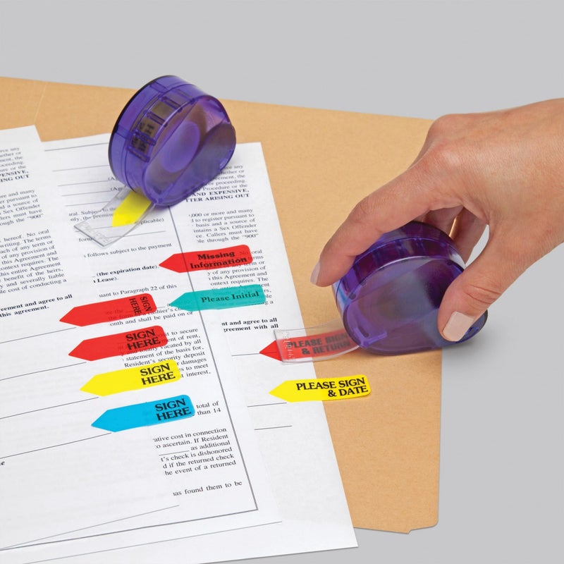Redi-Tag Redi-Tag Please Sign and Date Arrows in Dispenser (RTG81124), Yellow, 1-Pack - Image 3